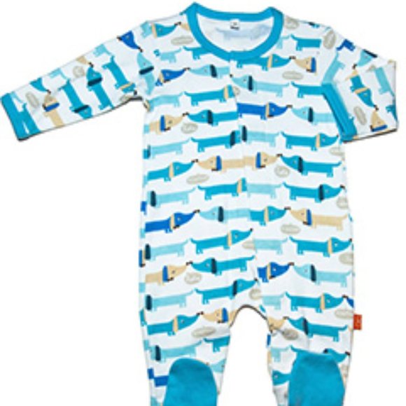 Magnificent Baby Other - Magnificent Baby Blue Hot Dog Footie